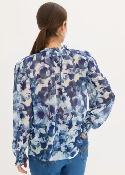 Best Blusa de gasa estampada Mujer Camisas Y Blusas|Novedades