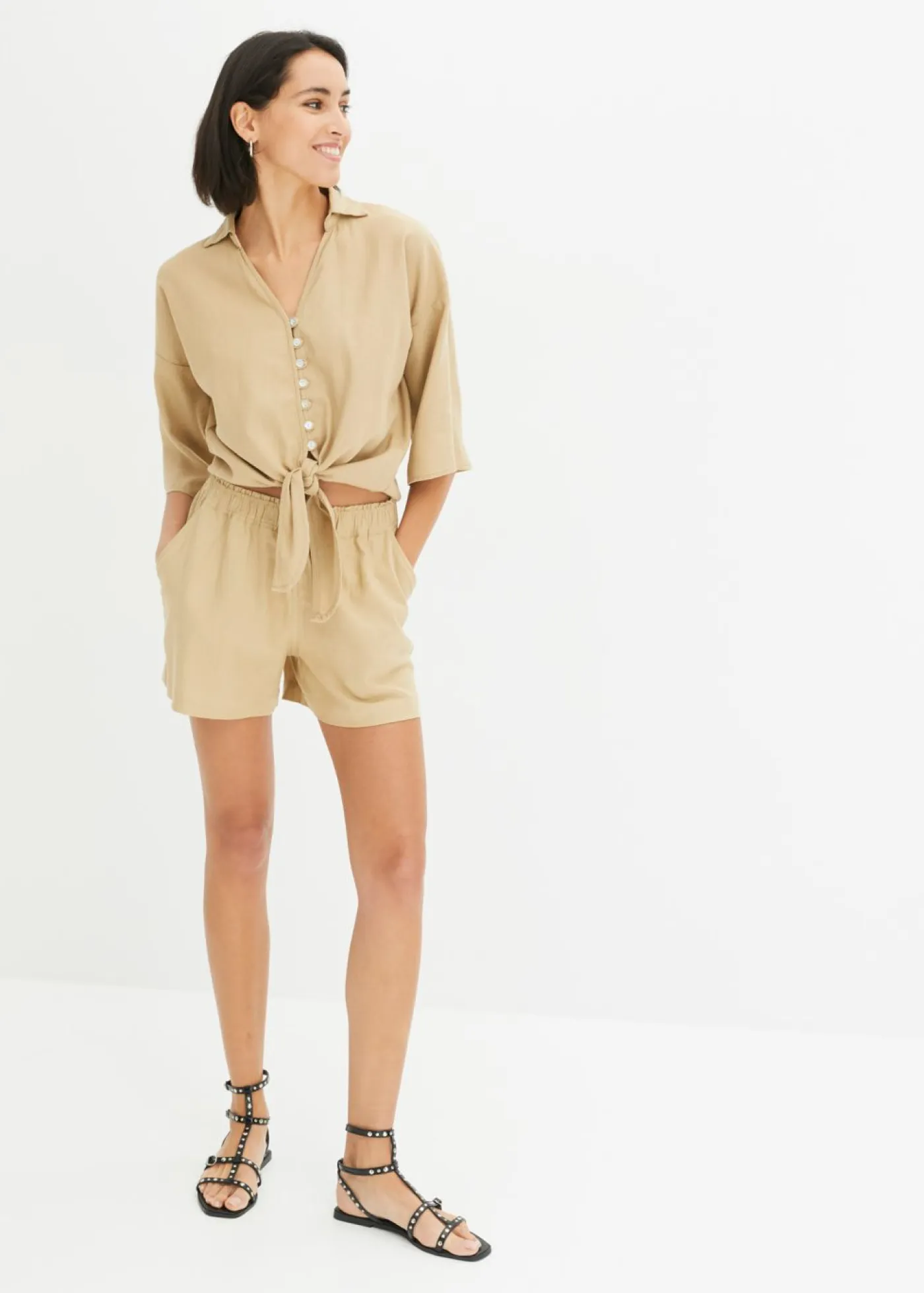 Discount Blusa de lino Mujer Camisas Y Blusas