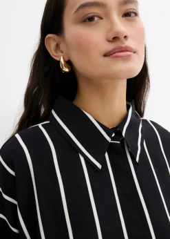 Discount Blusa de manga corta con crepé estructurado Mujer Esenciales|Camisas Y Blusas