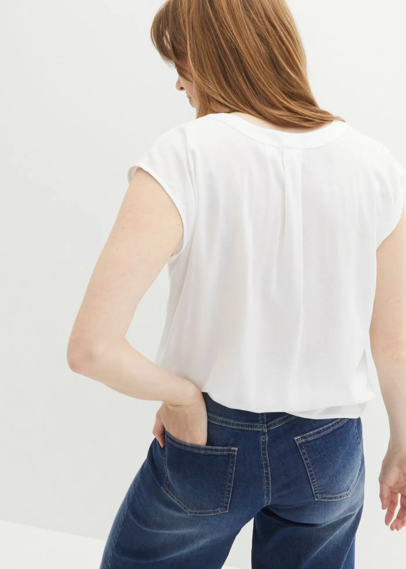 Best Blusa de manga corta con escote en V Mujer Camisas Y Blusas