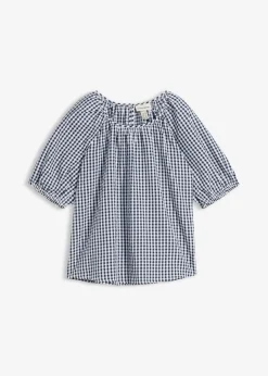 Outlet Blusa de manga corta de algodón puro Mujer Camisas Y Blusas|Novedades