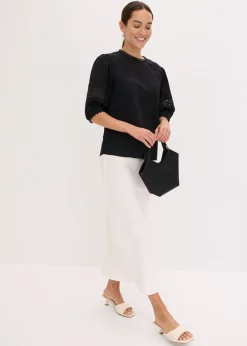 Online Blusa de manga corta de lino Mujer Camisas Y Blusas