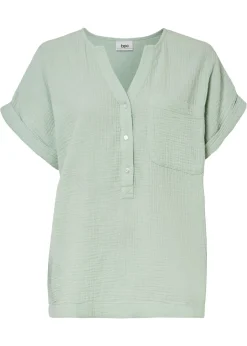 Best Blusa de manga corta de muselina Mujer Camisas Y Blusas