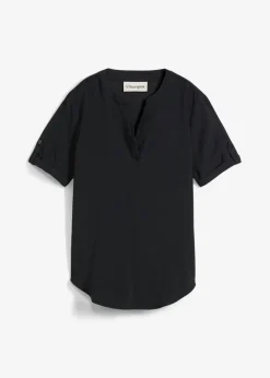 Outlet Blusa de manga corta de mezcla de viscosa firme Mujer Camisas Y Blusas