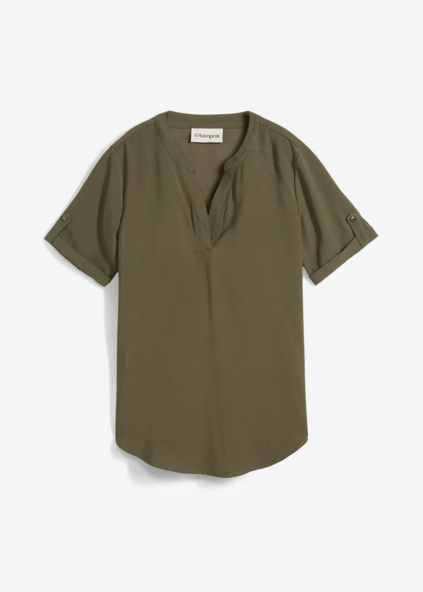 Blusa de manga corta de mezcla de viscosa firme Mujer Camisas Y Blusas