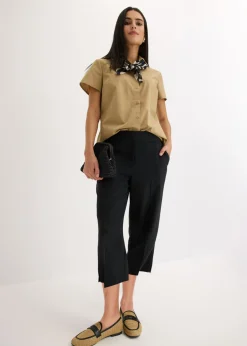 Best Blusa de manga corta de popelín Mujer Camisas Y Blusas