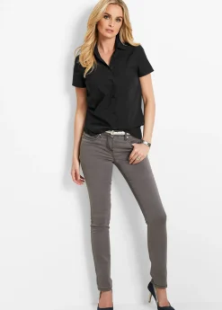 Discount Blusa de manga corta de popelín Mujer Camisas Y Blusas