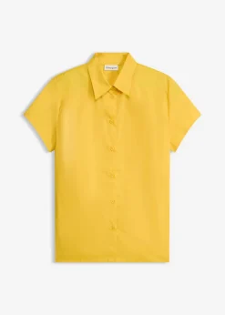 Online Blusa de manga corta de popelín Mujer Camisas Y Blusas