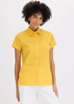 Online Blusa de manga corta de popelín Mujer Camisas Y Blusas