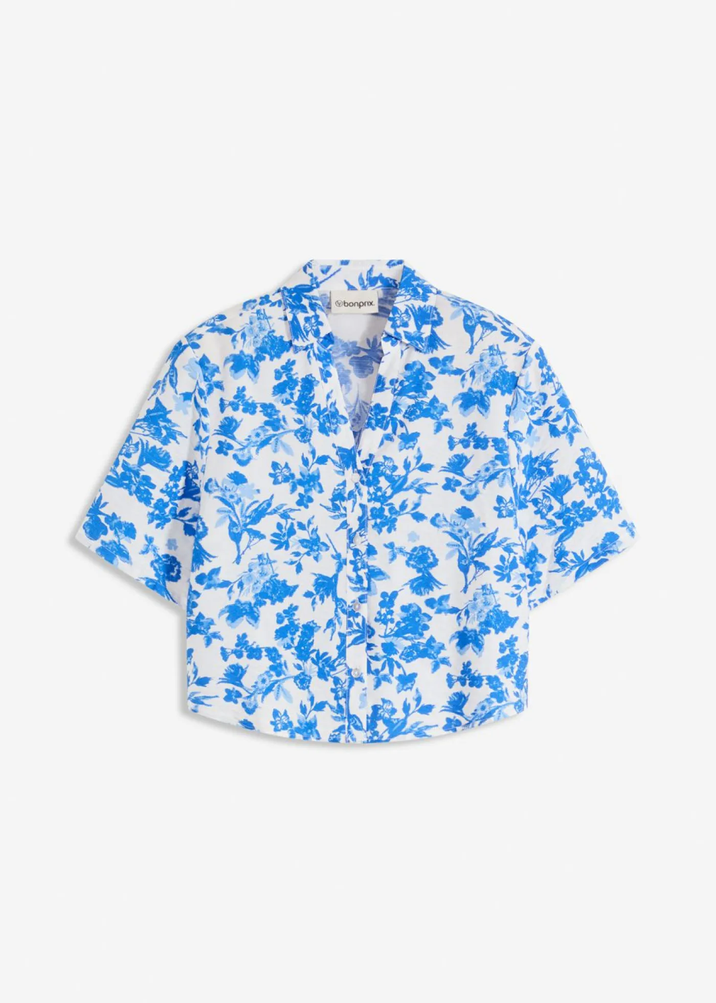 Outlet Blusa de manga corta de suave mezcla de viscosa Mujer Camisas Y Blusas