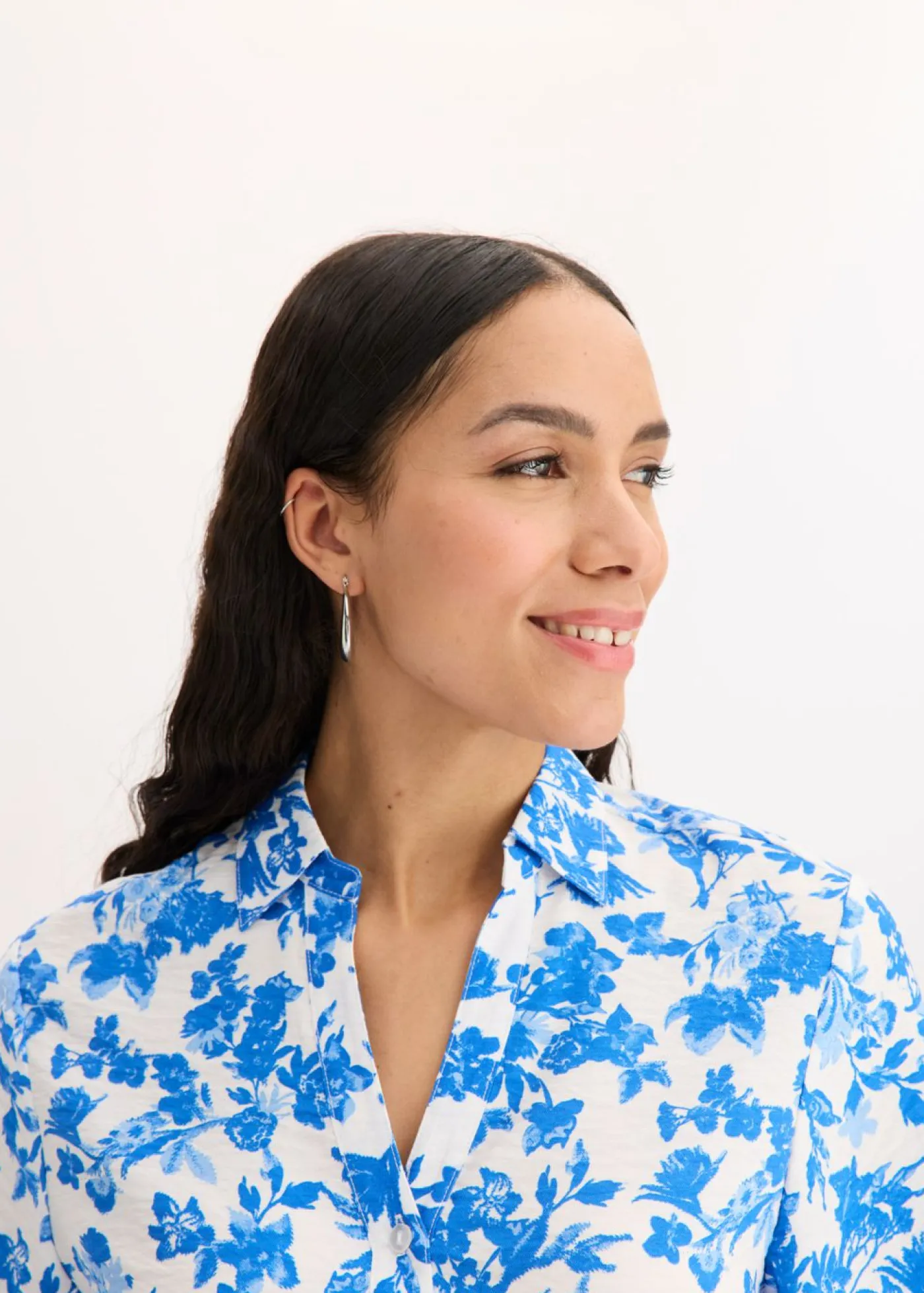 Outlet Blusa de manga corta de suave mezcla de viscosa Mujer Camisas Y Blusas