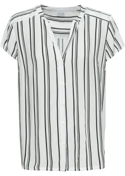 Blusa de manga corta de viscosa pura Mujer Camisas Y Blusas|Novedades