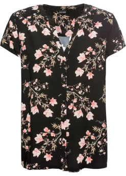 Clearance Blusa de manga corta de viscosa pura Mujer Camisas Y Blusas|Novedades