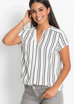 Best Blusa de manga corta de viscosa pura Mujer Camisas Y Blusas|Novedades