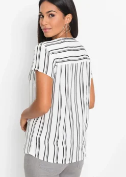 Best Blusa de manga corta de viscosa pura Mujer Camisas Y Blusas|Novedades