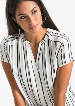 Best Blusa de manga corta de viscosa pura Mujer Camisas Y Blusas|Novedades