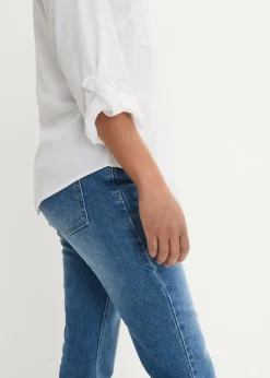 Sale Blusa de manga larga con escote en V de viscosa fluida Mujer Camisas Y Blusas