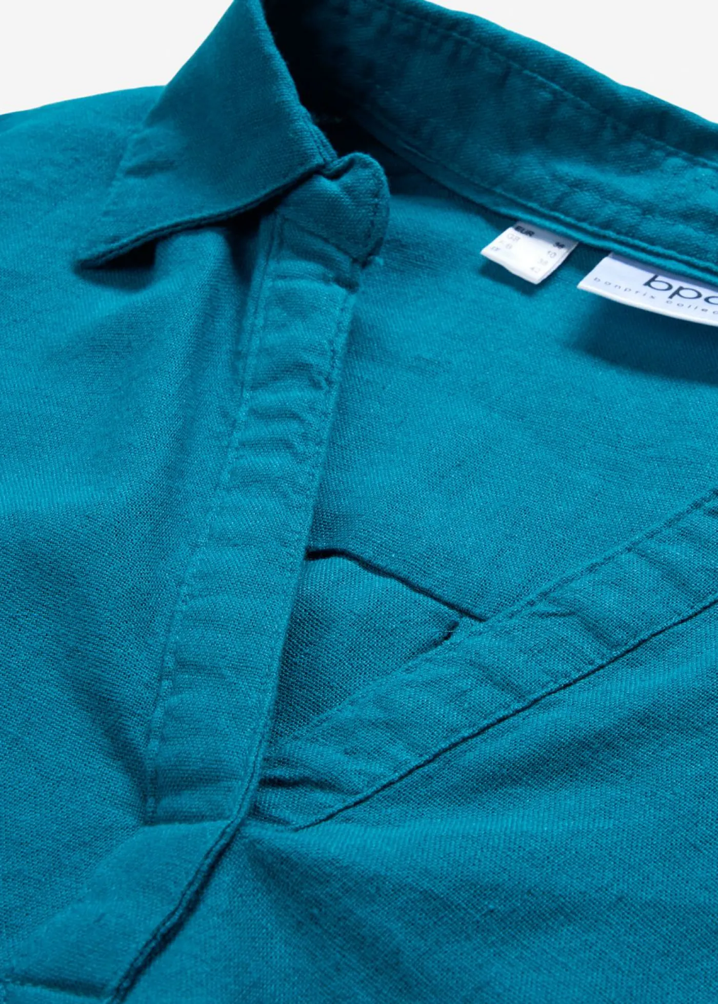 Outlet Blusa de mangas 3/4 con lino Mujer Camisas Y Blusas|Novedades