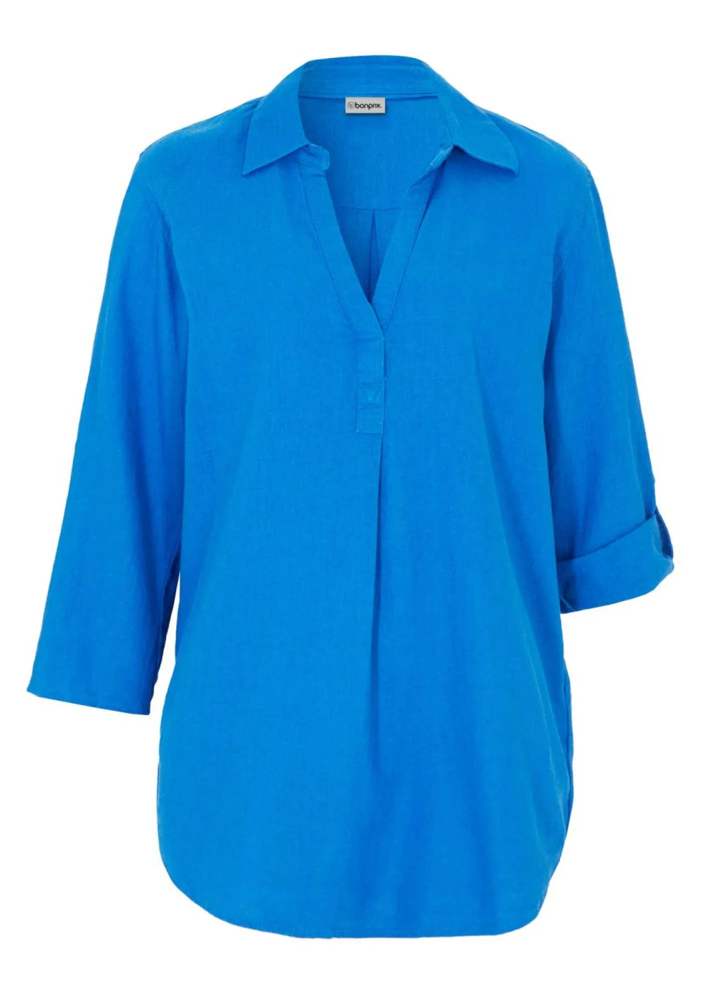 Discount Blusa de mangas 3/4 con lino Mujer Camisas Y Blusas|Novedades