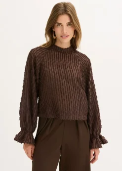 New Blusa de material estructurado Mujer Camisas Y Blusas