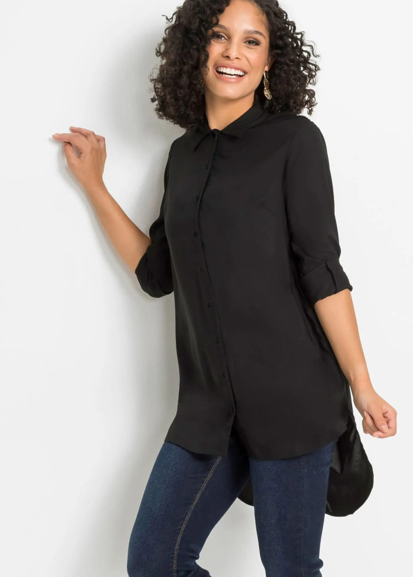 New Blusa de mezcla de algodón y viscosa Mujer Camisas Y Blusas
