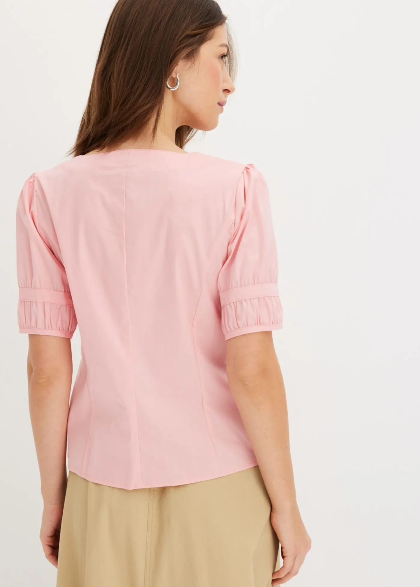 Online Blusa de mezcla de algodón Mujer Camisas Y Blusas