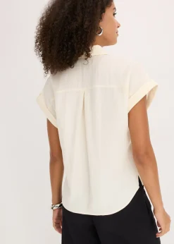 Sale Blusa de mezcla de lyocell fluido Mujer Camisas Y Blusas