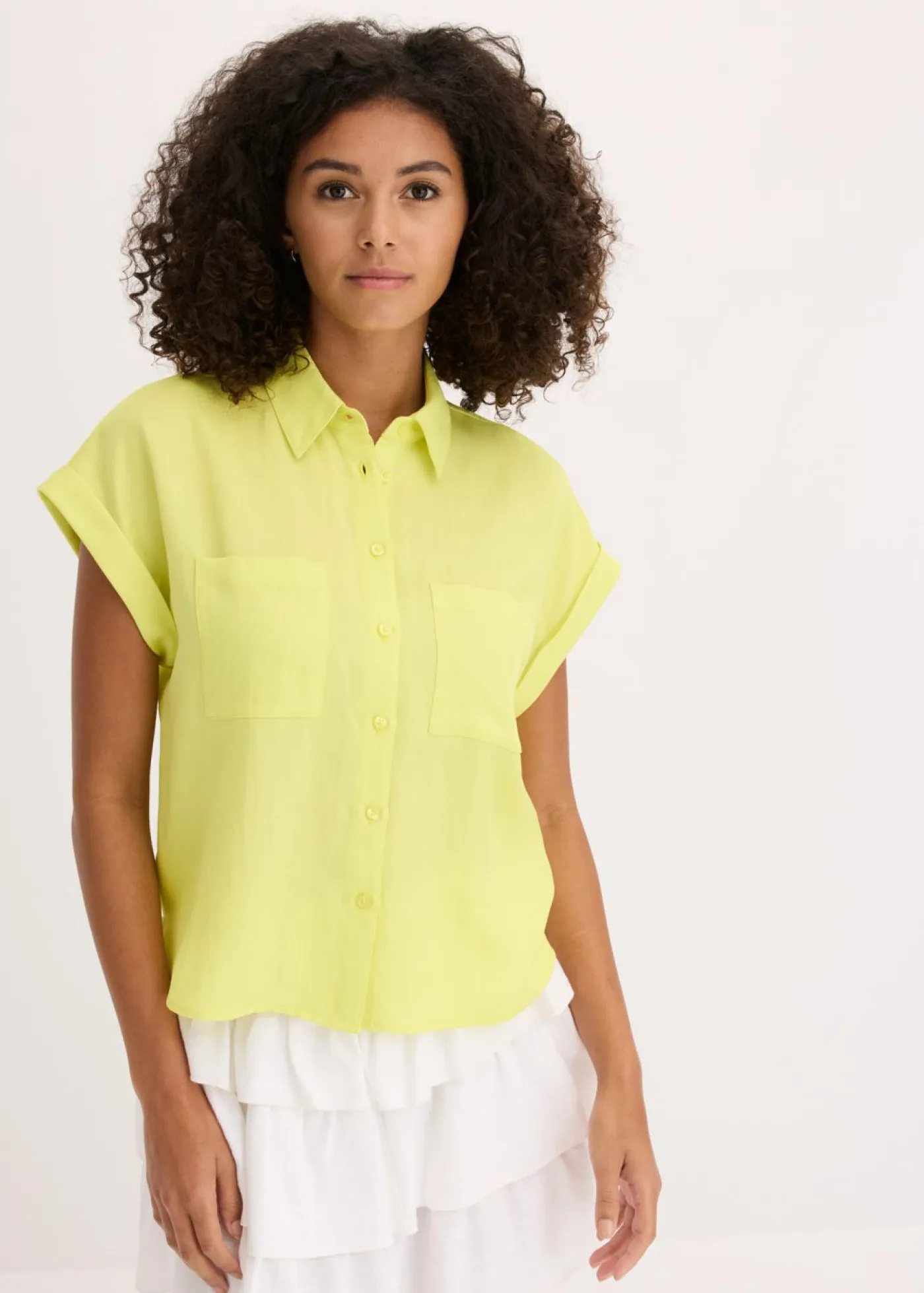 Blusa de mezcla de lyocell fluido Mujer Camisas Y Blusas