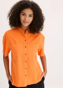 Clearance Blusa de mezcla de viscosa fina Mujer Esenciales|Camisas Y Blusas