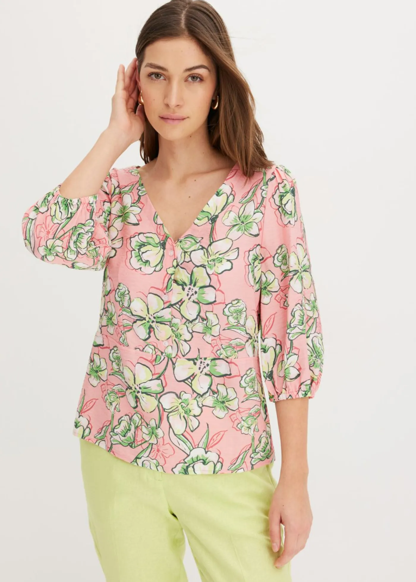 New Blusa de mezcla de viscosa fluida Mujer Camisas Y Blusas