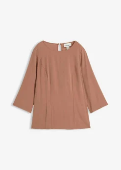 Online Blusa de mezcla de viscosa fluida Mujer Camisas Y Blusas|Novedades