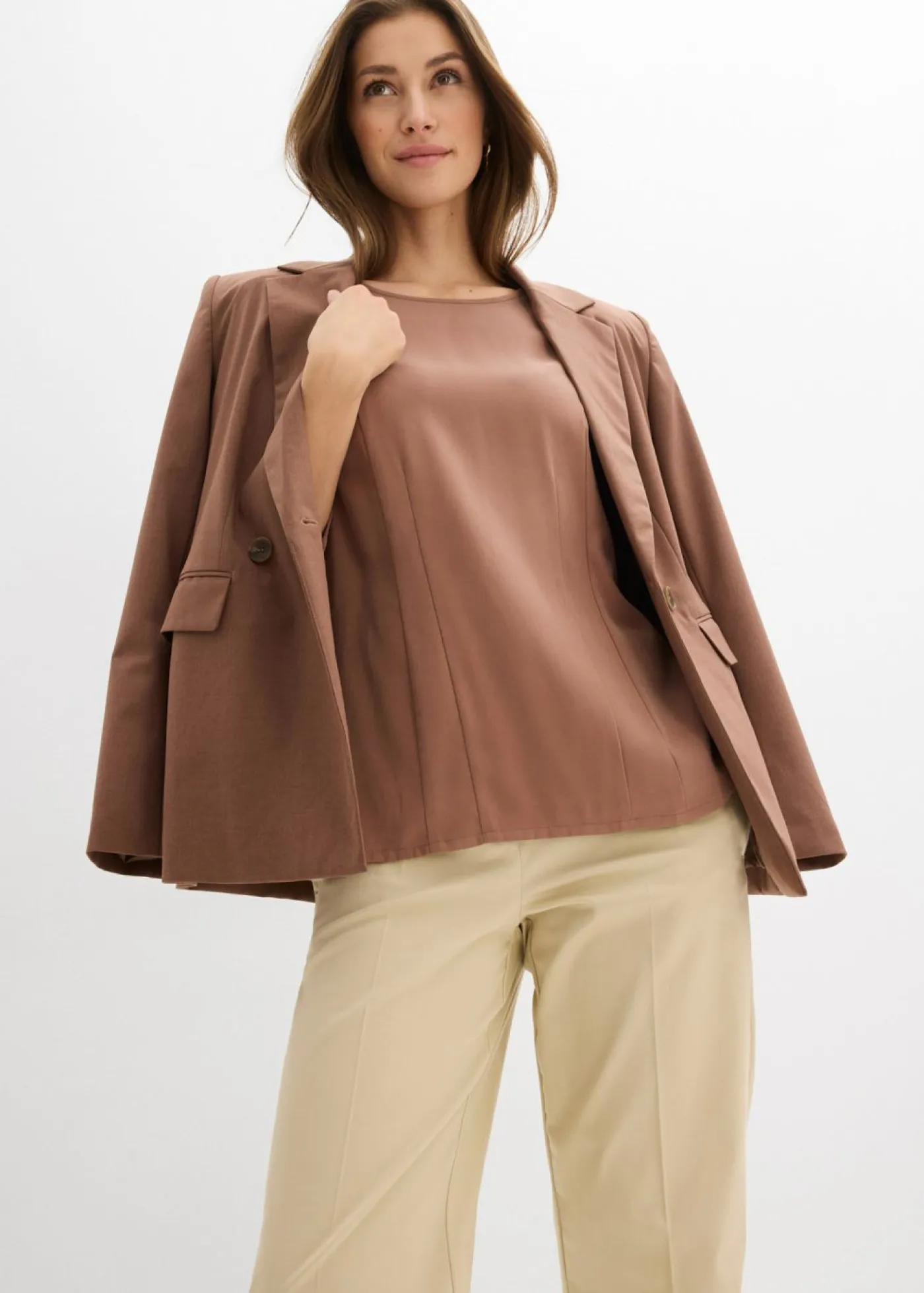 Online Blusa de mezcla de viscosa fluida Mujer Camisas Y Blusas|Novedades