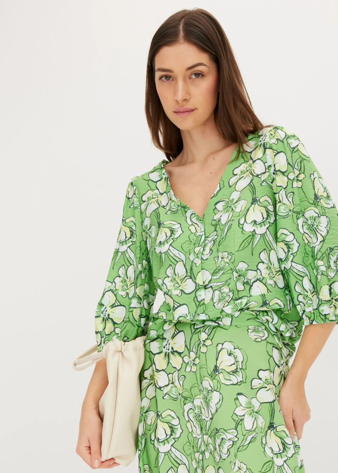 Discount Blusa de mezcla de viscosa fluida Mujer Camisas Y Blusas