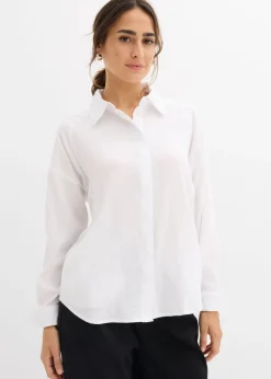 Hot Blusa de mezcla de viscosa con bolsillos Mujer Camisas Y Blusas