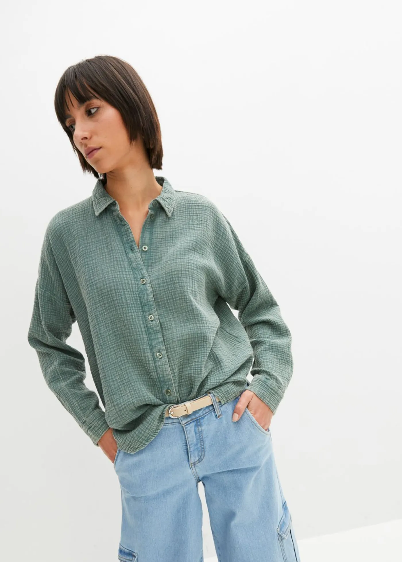 Online Blusa de muselina Mujer Camisas Y Blusas|Novedades