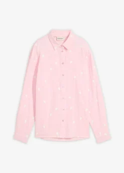 Outlet Blusa de muselina con corazones Mujer Camisas Y Blusas