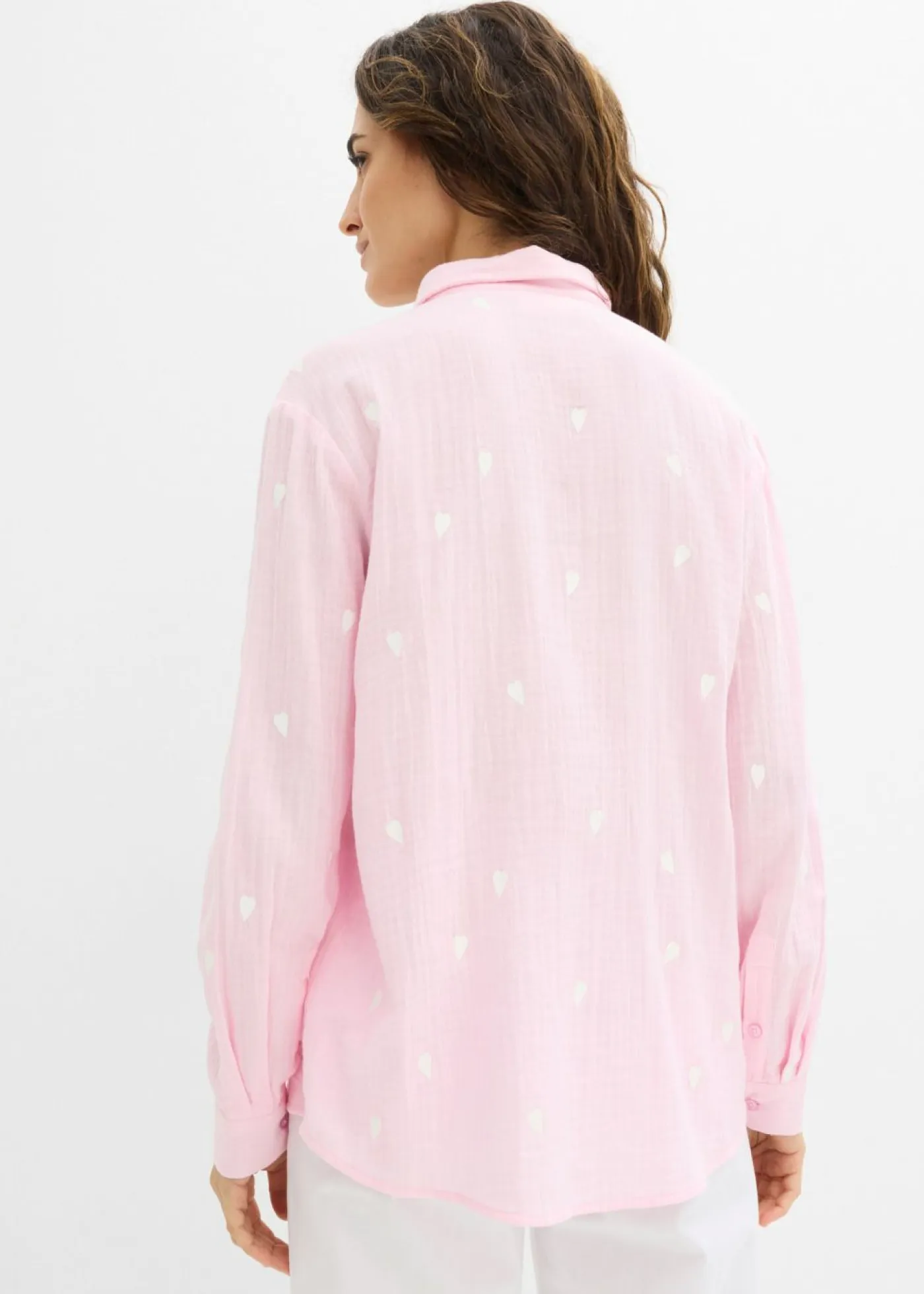 Outlet Blusa de muselina con corazones Mujer Camisas Y Blusas