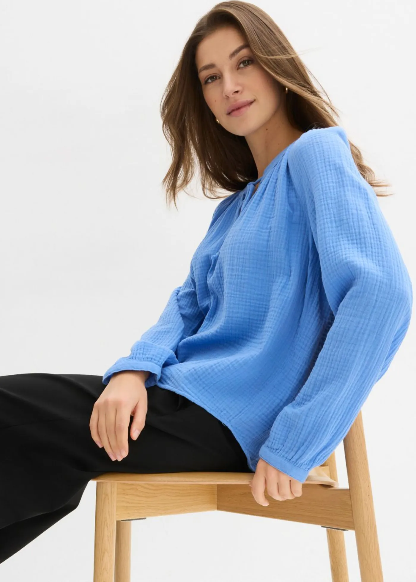 Online Blusa de muselina suave Mujer Camisas Y Blusas