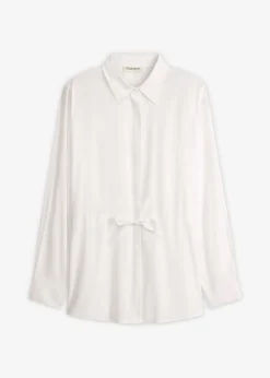 Hot Blusa de popelín con pliegues Mujer Camisas Y Blusas