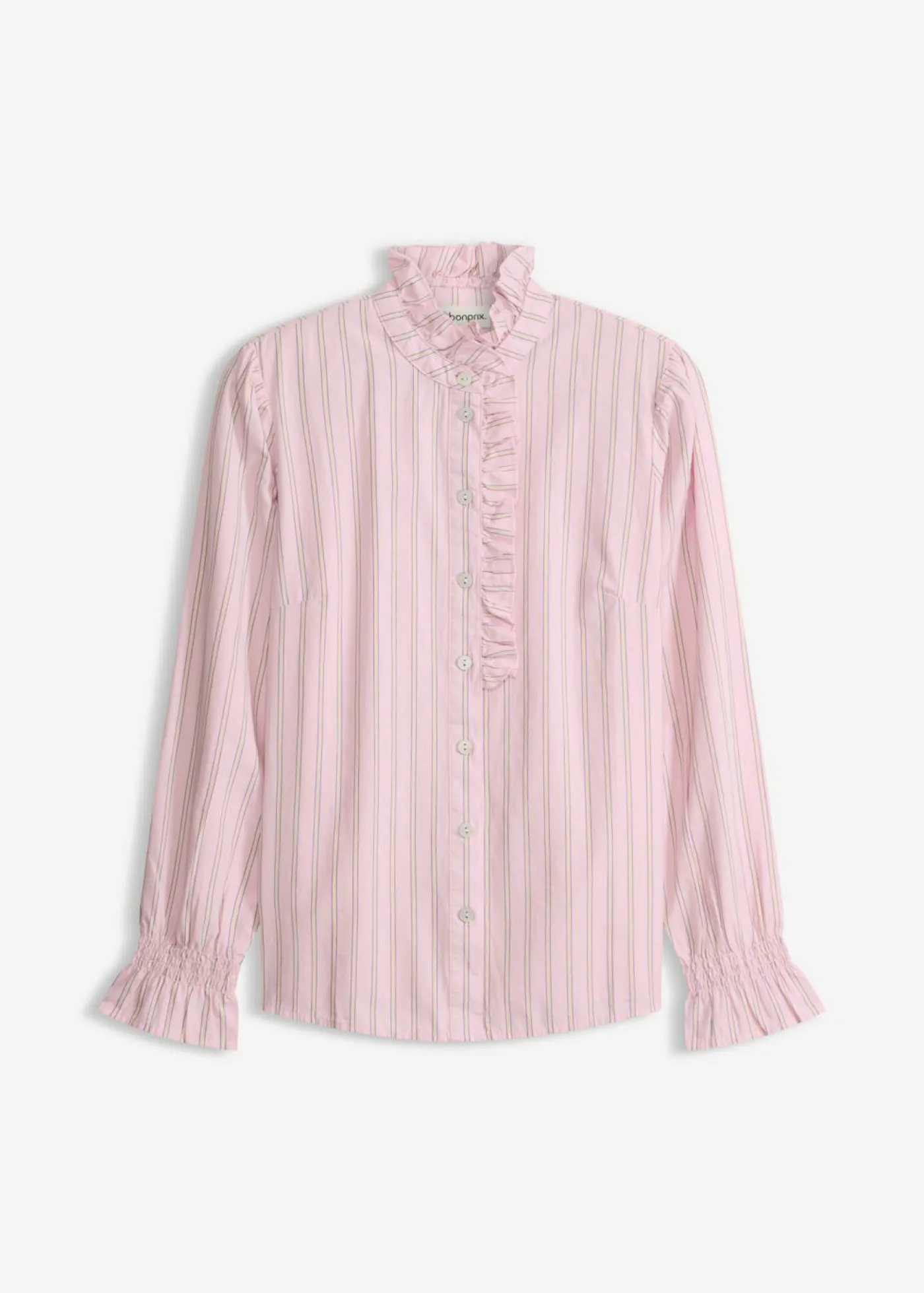 Sale Blusa de popelín con volantes en el cuello Mujer Camisas Y Blusas