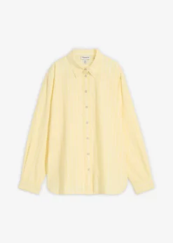 New Blusa de rayas de algodón orgánico puro Mujer Esenciales|Camisas Y Blusas