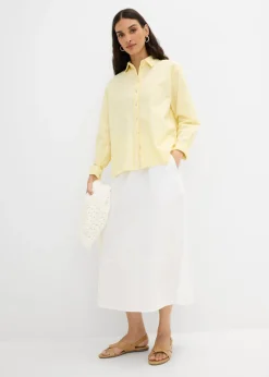 New Blusa de rayas de algodón orgánico puro Mujer Esenciales|Camisas Y Blusas