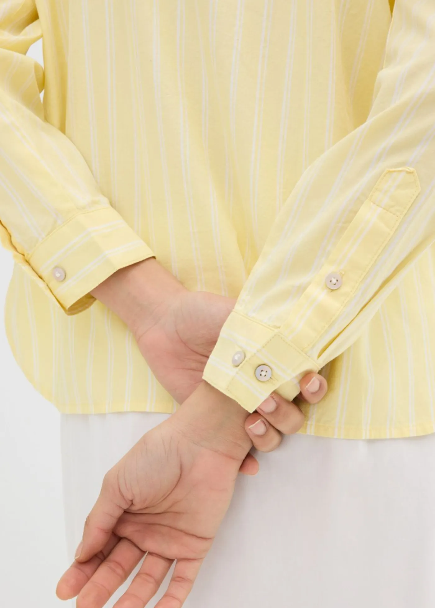 New Blusa de rayas de algodón orgánico puro Mujer Esenciales|Camisas Y Blusas
