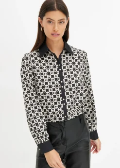 Online Blusa de satén Mujer Camisas Y Blusas|Novedades