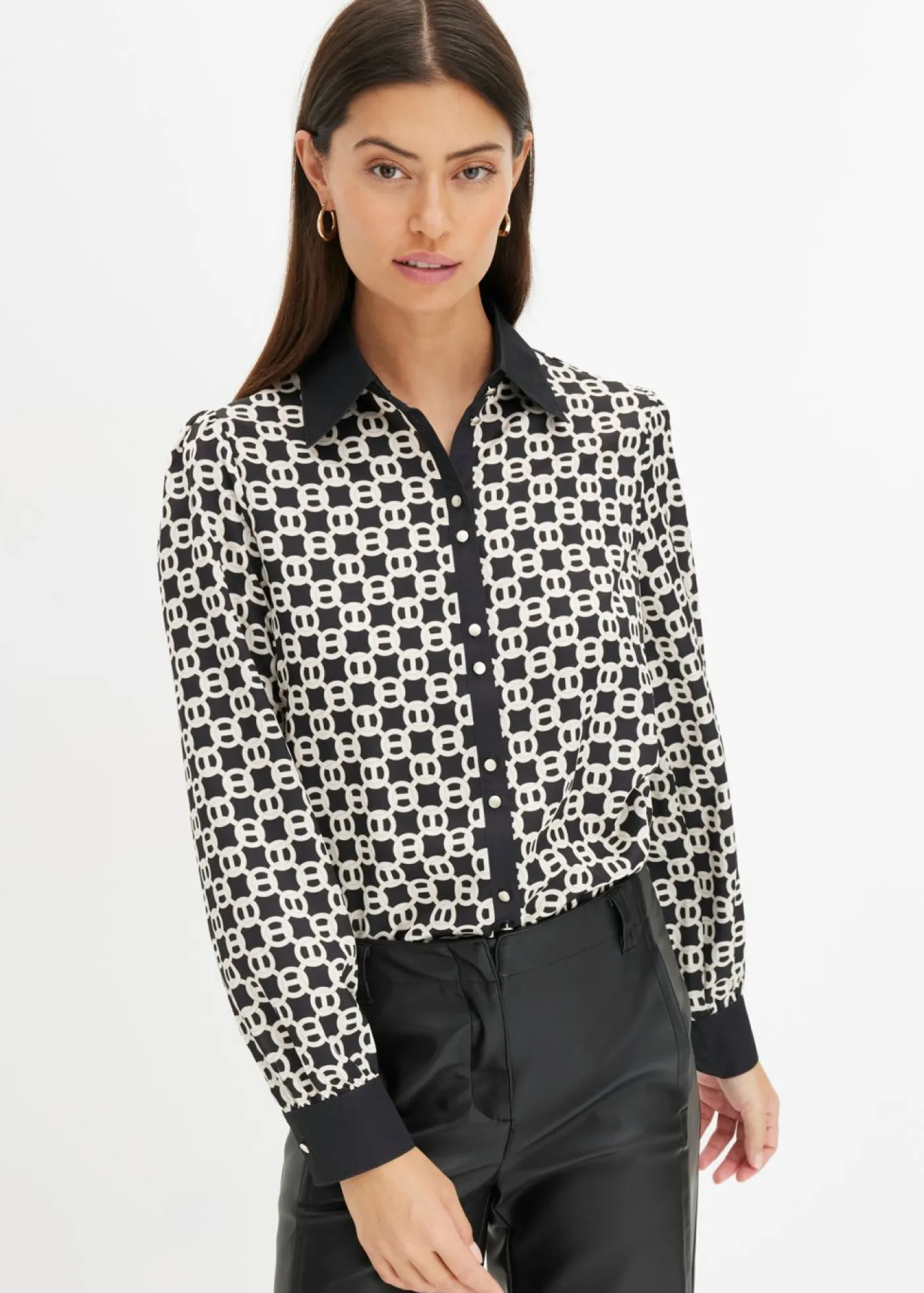 Online Blusa de satén Mujer Camisas Y Blusas|Novedades