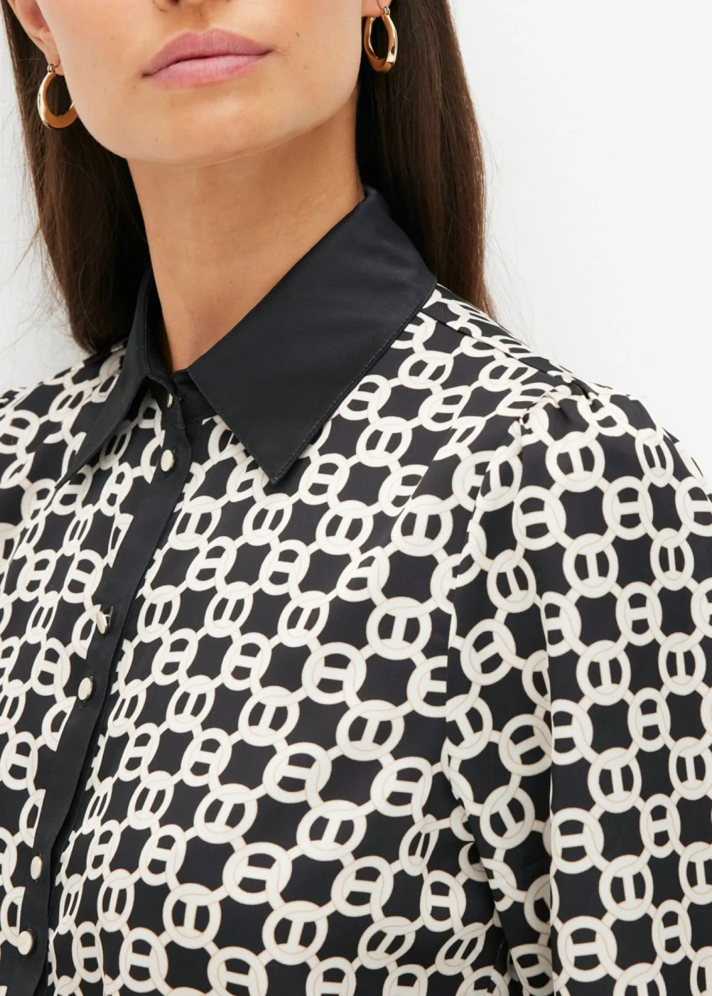 Online Blusa de satén Mujer Camisas Y Blusas|Novedades