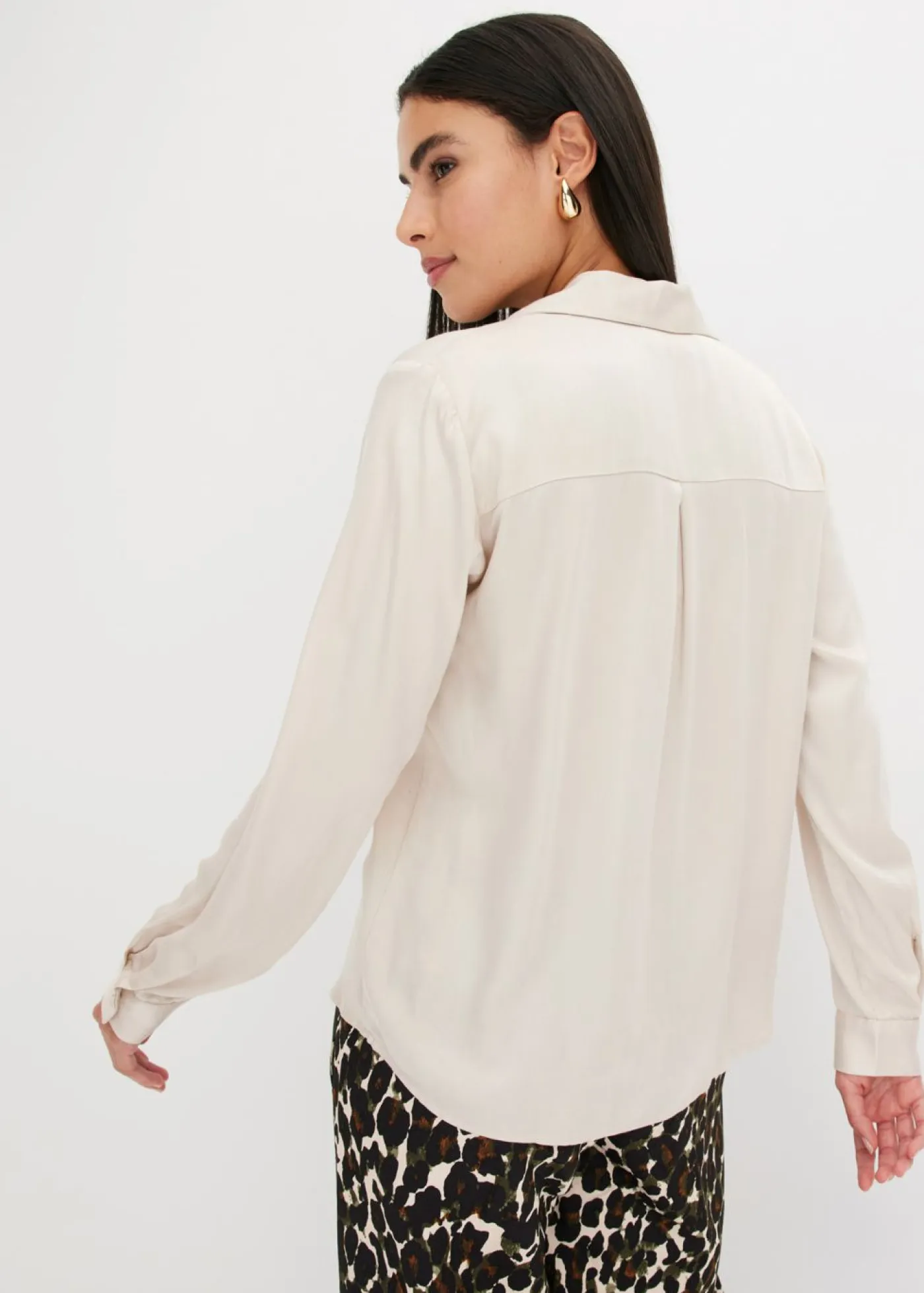 Sale Blusa de satén fino Mujer Camisas Y Blusas