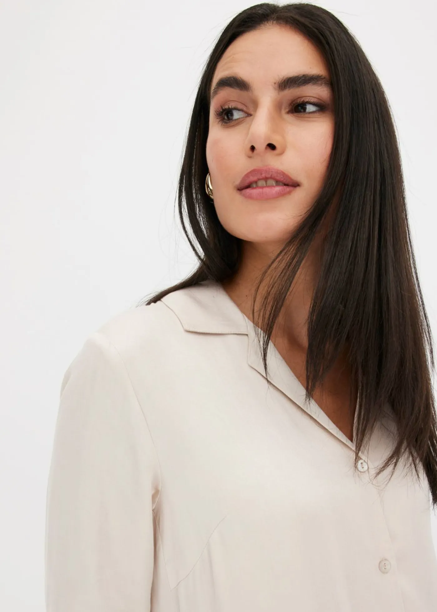 Sale Blusa de satén fino Mujer Camisas Y Blusas