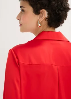 Clearance Blusa de satén fino Mujer Camisas Y Blusas