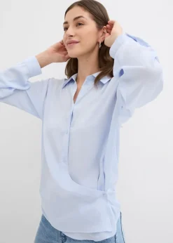 Sale Blusa de satén fluido Mujer Esenciales|Camisas Y Blusas